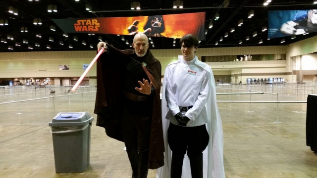 First Count Dooku cosplay I saw! Love these two, and they were so nice talking about their costumes :)!